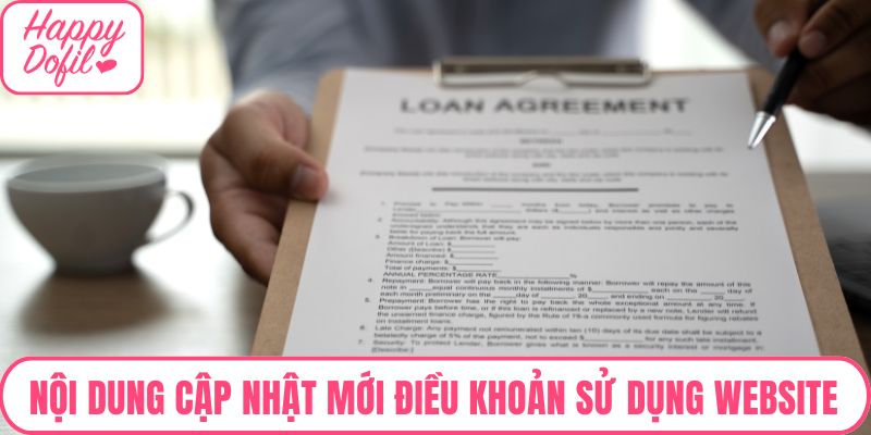 Nội dung cập nhật mới nhất của điều khoản sử dụng website